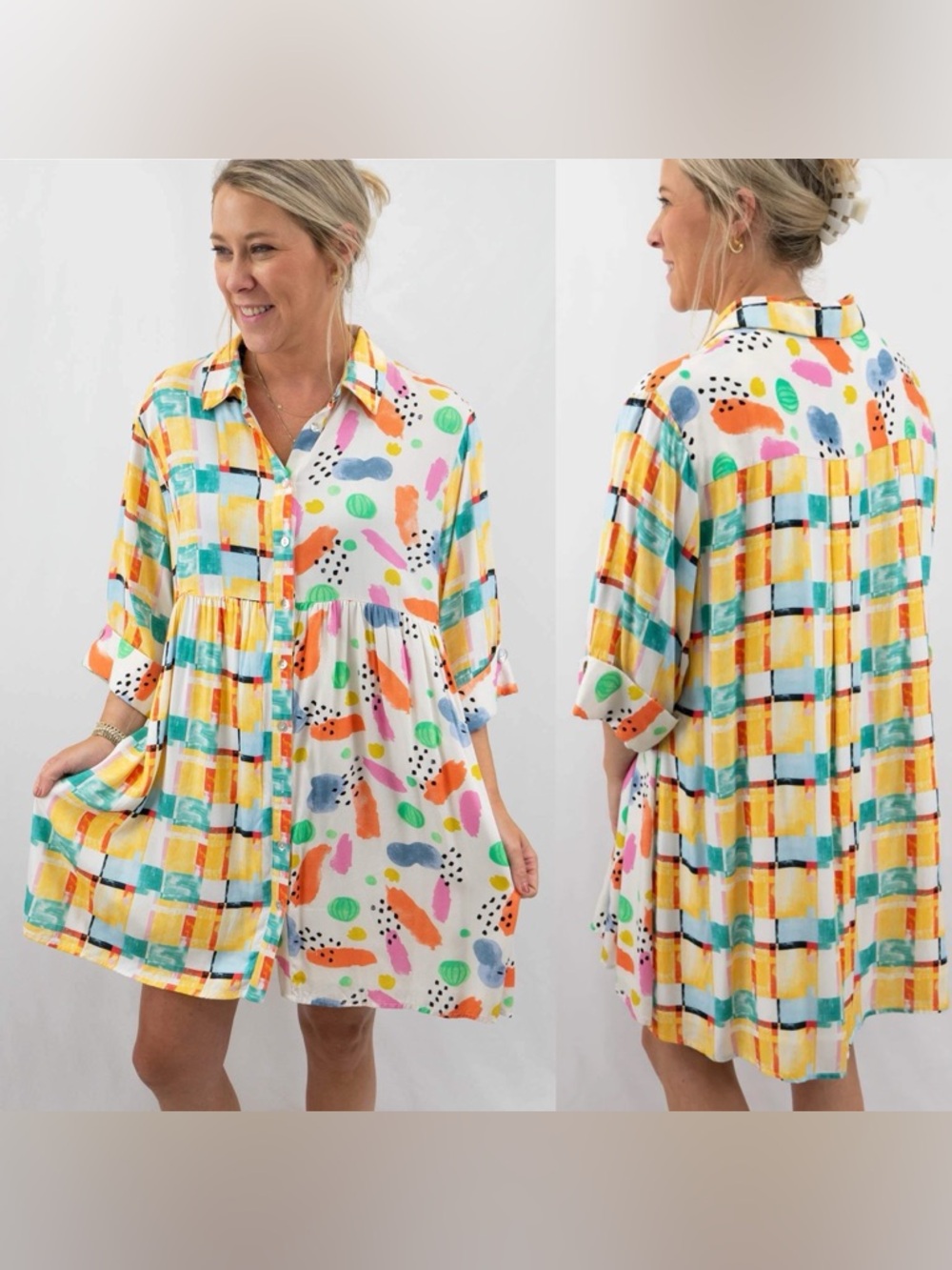 Entro colorful watercolor dress tunic